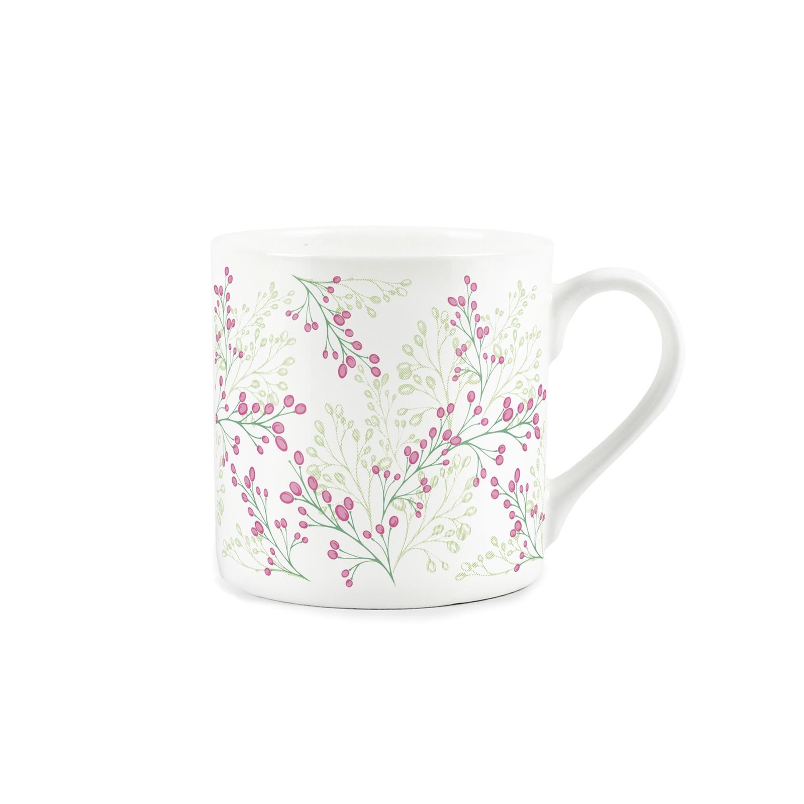 Delicate Floral Bone China Mug - Pink Blossoms Drinkware Gifts for Her