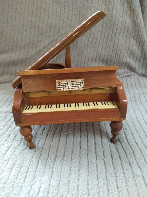 Vintage Thorens Grand Piano Wooden Swiss Movement Music Box Works