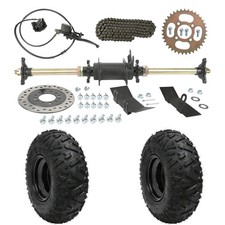28" Rear Axle Kit 6" Wheels Sprocket Brake Go Kart ATV Quad 70/110/125cc/150cc