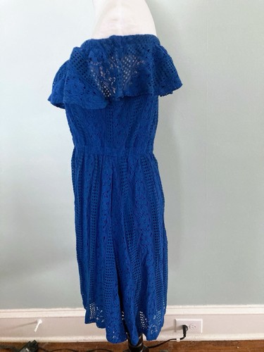 Robe Bleue Dentelle Speeckless épaule Dénudée Pour Fille Taille 12 - Occasion Excellent état