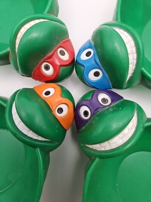 Teenage Mutant Ninja Turtles Cereal Bowls Lot of 4 Mirage Vintage 1990...