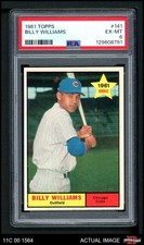 1961 Topps #141 Billy Williams Cubs RC HOF ROYw PSA 6 - EX/MT