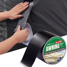 Awning Repair Tape Waterproof Self Adhesive 3in Patch RV Tent Boat Black