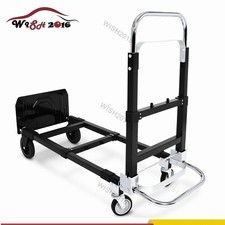 2 in 1 Foldable Hand Truck Dolly Cart 660lbs Heavy Duty with Wheels