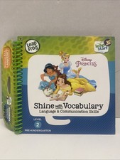 Leap Frog LeapStart 3D Level 2 Pre-K Book Disney Princess Shine with Vocabulary