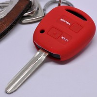 Auto SchlüSsel Schutz HüLle Rot FüR Toyota Yaris RAV 4 Aygo Corolla Avensis