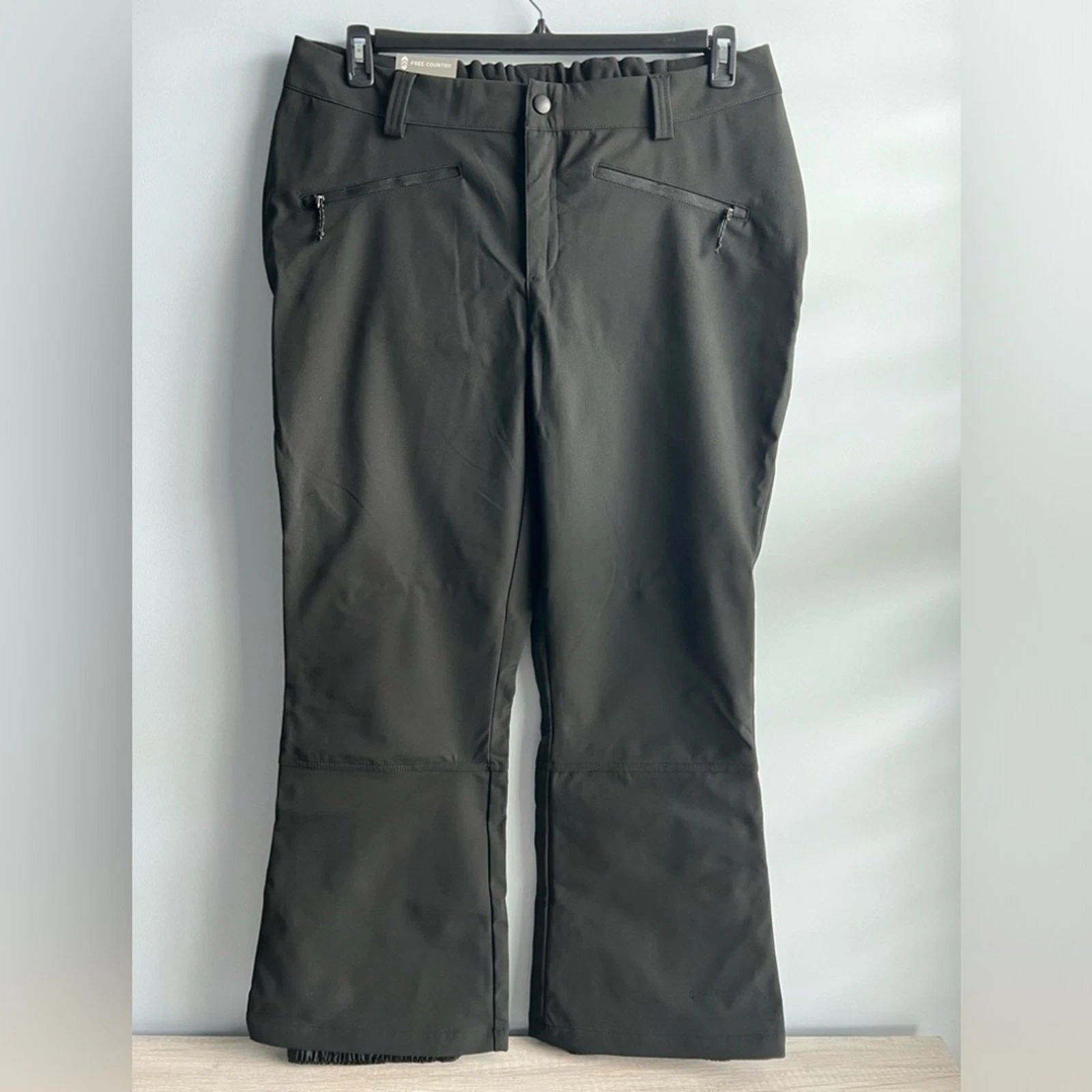 Free Country Women's BlackThermal Stretch Softshell Ski Pant Size XXL