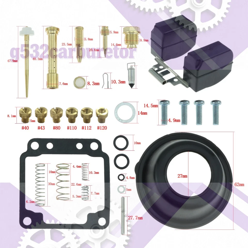 4sets Ultimate Carburetor Rebuild Repair Kit XJ650 with Floats intake manifold - Bild 2 von 4