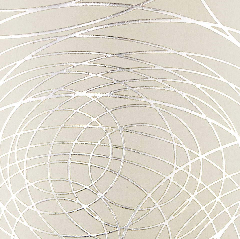 Juego de 2 pantallas de lámpara círculos de plata blanco roto 15x16x11 arpa araña y remate Foto 2 de 4