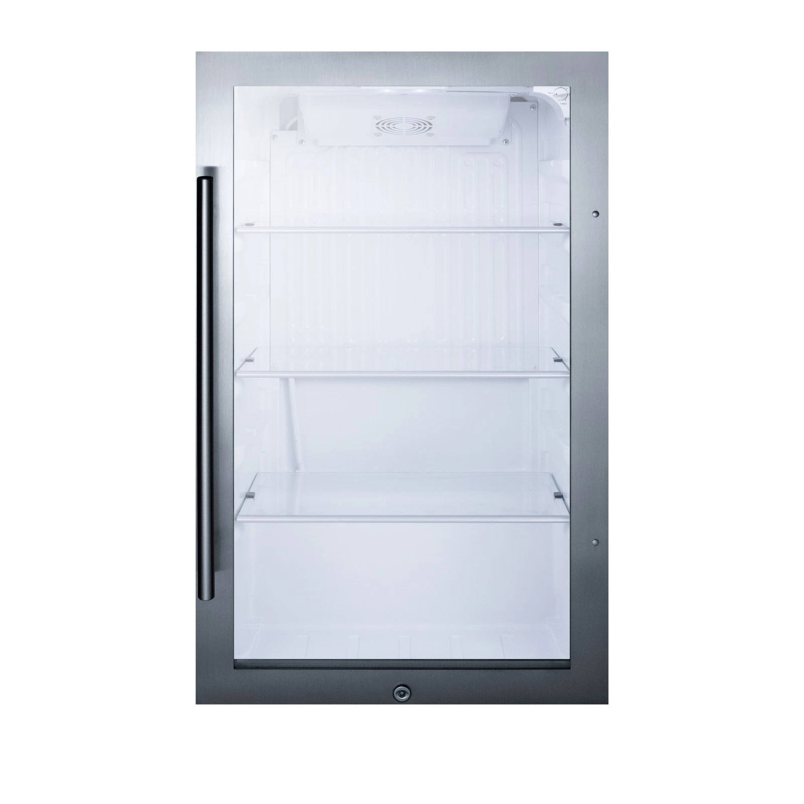 Summit SPR489OS 19" Glass Door Outdoor Refrigerator in Black, White Interior,...