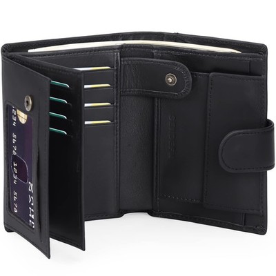SENDEFN Herren Geldbörse Multifunktional RFID Schutz Leder Portemonnaie Kreditkarte T
