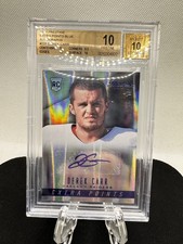 2014 Prestige #231 Derek Carr Rookie Auto BGS 10 PRISTINE 10 AUTO POP 1 Raiders