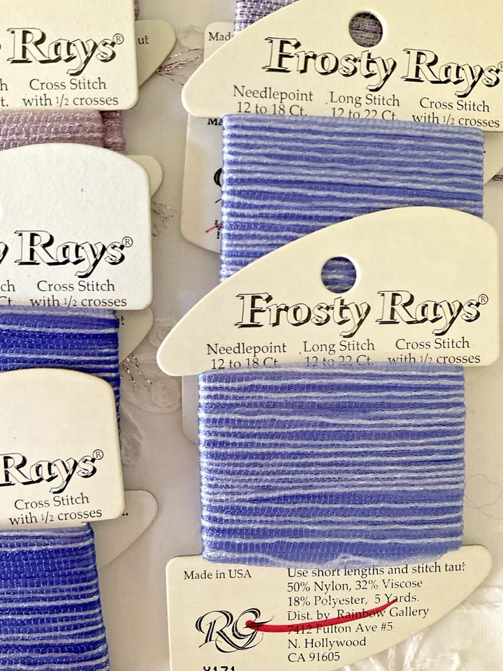 Rainbow Gallery Thread Frosty Rays Lot of 9 Metallic Assorted Purples New - Image 4 of 4
