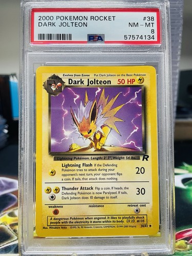 Dark Jolteon (Unlimited) graded PSA 8 for sale on eBay