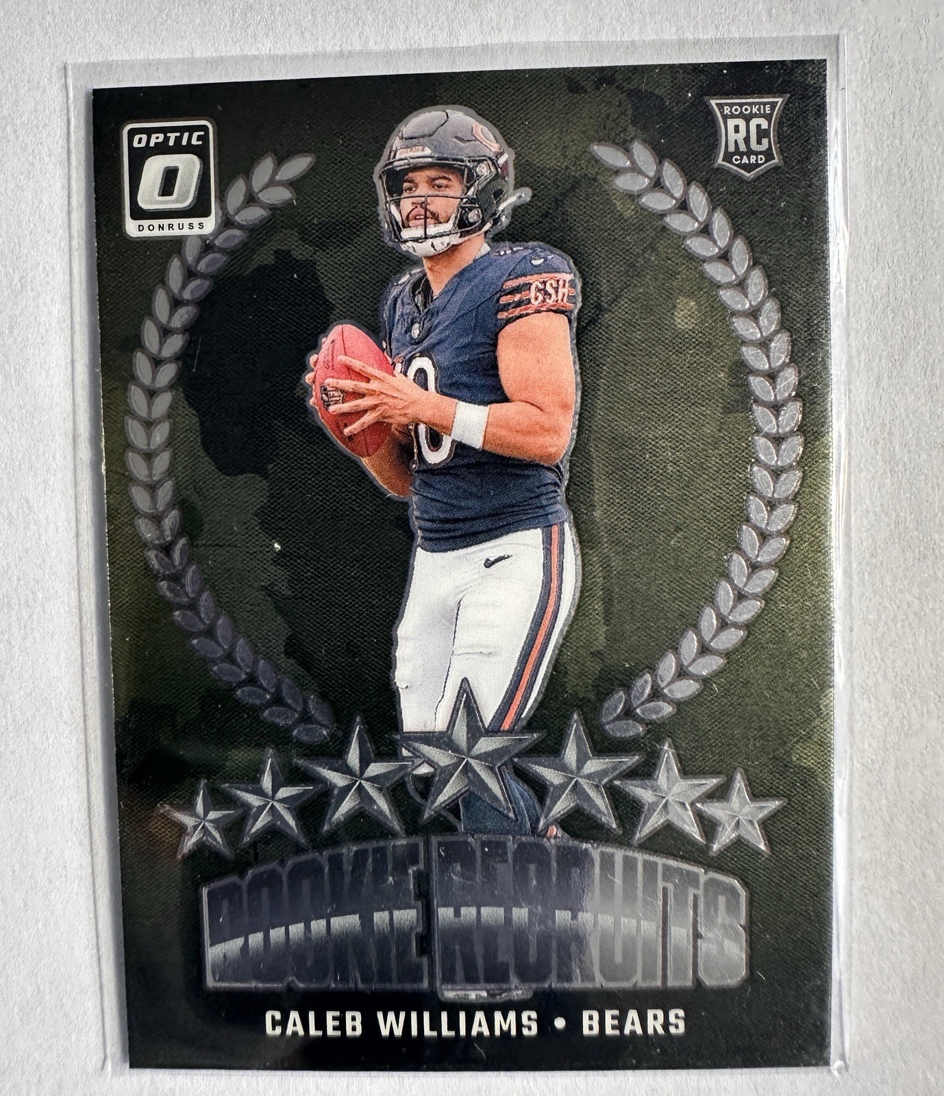 Caleb Williams 2024 Panini Donruss Optic Rookie Recruits Rookie Card #1