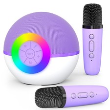 Mini Karaoke Machine for Kids Adults,Portable Bluetooth Speaker with 2 Wireless