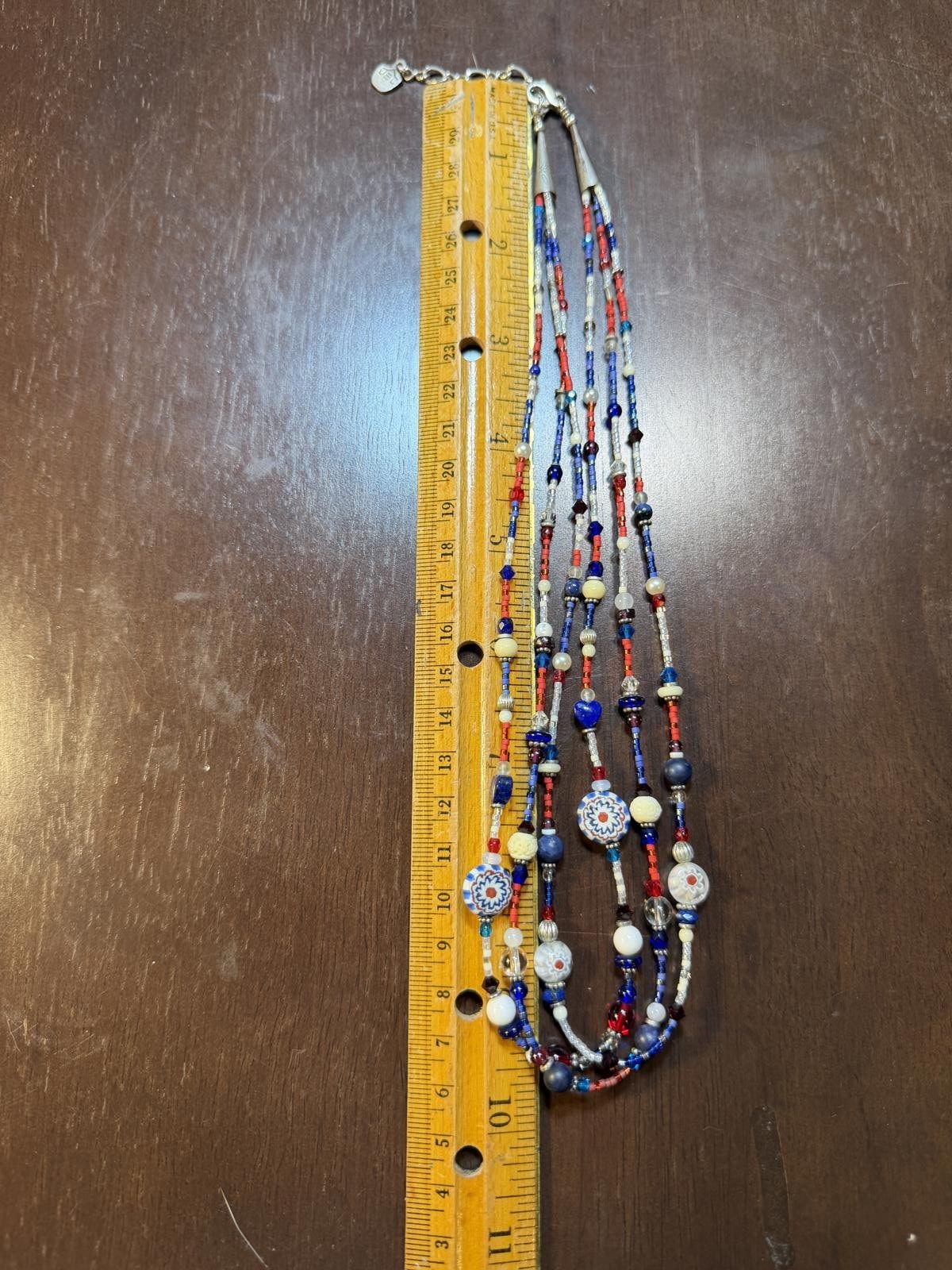 Handcrafted Multi-Strand Agate Lapis Sunstone Bea… - image 2