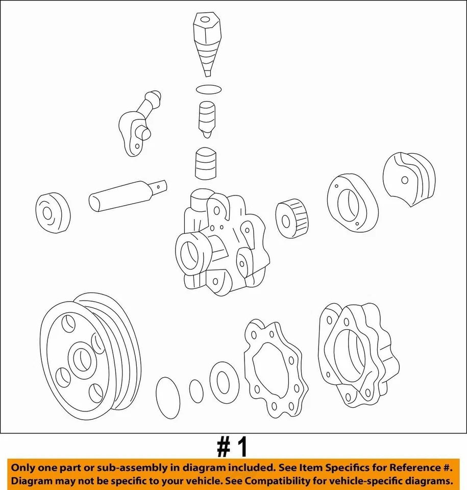 2001-2007 Toyota Sequoia Power Steering Column Pump Oem XIIWK - Image 4 of 4