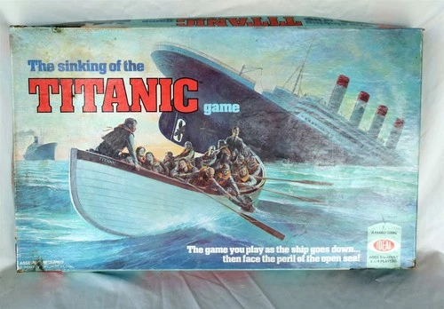 Vtg 1976 Ideal Toy Corp Sinking of the TITANIC Game board Complete