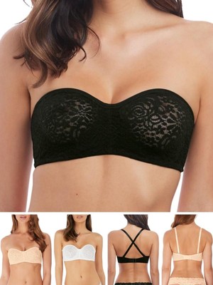 Wacoal Halo Spitzen BH trägerlos geformt Bandeau Bügel BHs Dessous