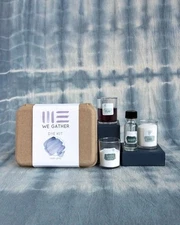 we gather shibori dyeing kit clean grey gray DIY fabric tie dye color craft