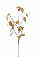 Artplants Kunstpflanze Lunaria Zweig Bamby, Gold, 90Cm