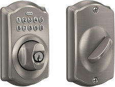 Schlage Camelot Electronic Keypad Deadbolt Lock, Keyless Front Door Entry, Mecha