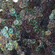 5mm Flat Sequin ~ Black Galactic Night Sky Hologram Loose Paillette Made in USA