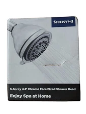 Srmsvyd Chrome Face Fixed Shower Head 5-Spray