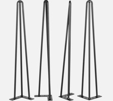 Hairpin Table Legs 22"Black Set of 4 Desk Legs 880lbs Load Capacity Each 220lbs