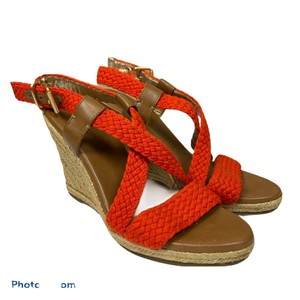 orange espadrille sandals