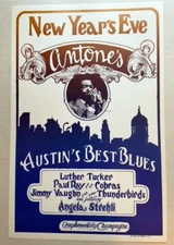 JIMMY VAUGHAN THUNDERBIRDS ICONIC GARRETT ANTONES ANTONE'S NYE CONCERT POSTER