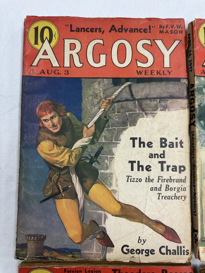 Lot 4 Pulp Magazines ARGOSY ADVENTURE DETECTIVE SHORT STORIES - Image 4 of 4