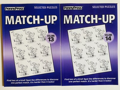 MATCH UP Picture Puzzle Book Penny Press Selected Variety Series Dell 13 14