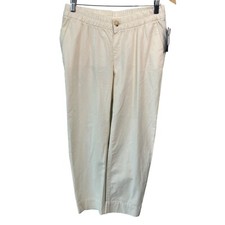 Gap Pants Size XS Cotton Tapered Flat Front Stretch Casual Comfort Cream NEW