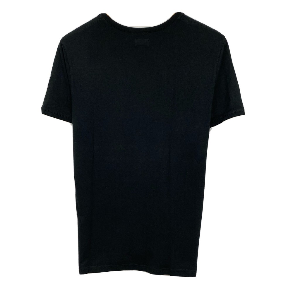 Iceberg Jeans Men's Black VNeck Viscose/Elastin Spellout TShirt Sz L