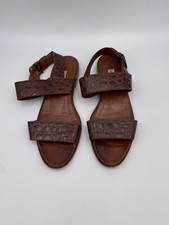 Ugorossetti Brown Leather Buckle Sandals sz 39