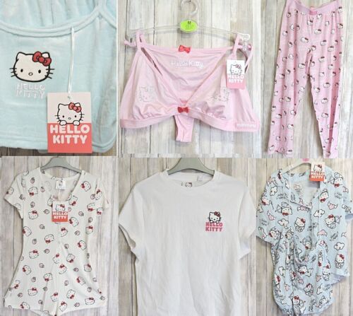 Primark x Sanrio Hello Kitty Pyjamas Bottoms Pomper Jumpsuits Underwear T Shirt - Picture 1 of 11