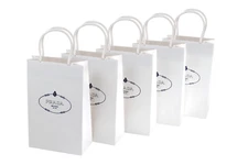 PRADA Milano White Paper Embossed Gift Shopping Bag AUTHENTIC Pack of 5