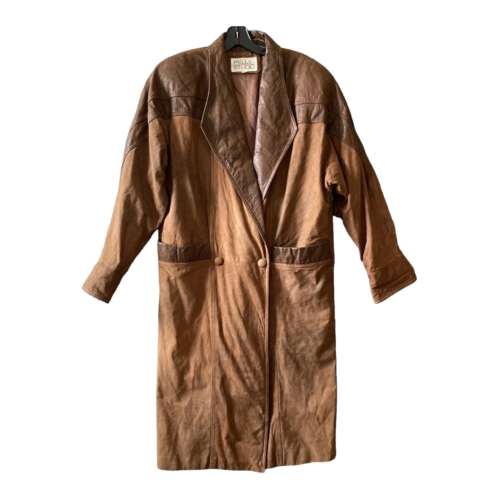 Кожаное пальто винтажное пальто, куртки и жилеты для женщин