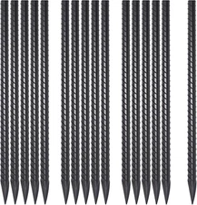 AAGUT 16” Straight Rebar Stakes (16Pcs) Heavy Duty Ground Anchors Steel Plant Su