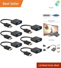 Comprehensive 6-Pack DisplayPort to VGA Converter - Ideal for PC and Projectors