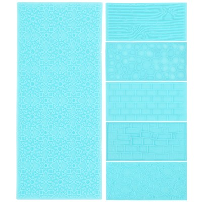  6 Pcs Silocone Taxture Mat for Ceramics Keramische Texturvorlage