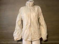 Vintage Sherwood Windbreaker Jacket Womens Size Medium Beige Hoodie Long Slv