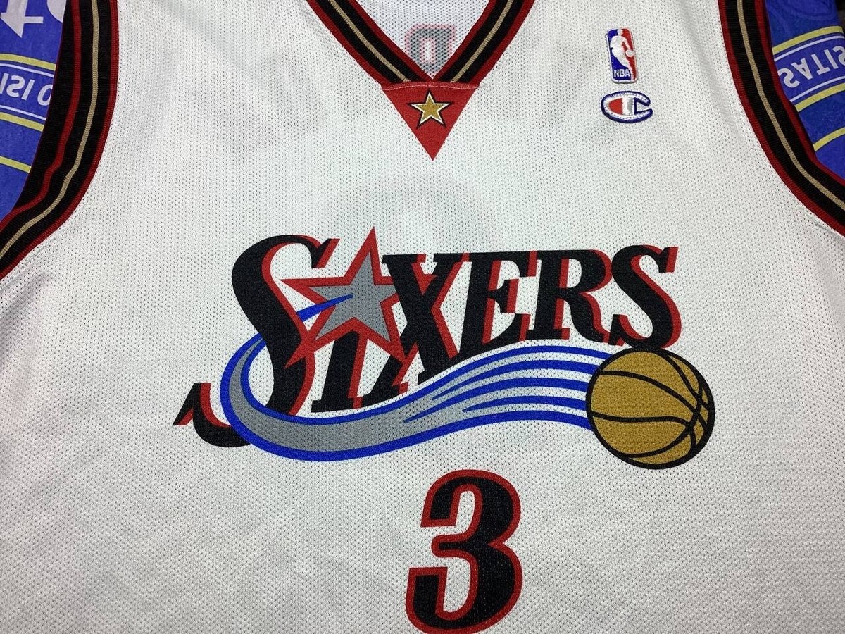 Champion Sixers ジャージ L 3番 Philadelphia 76ers Sixers NBA Champion Jersey #3 Iverson Sz L | eBay