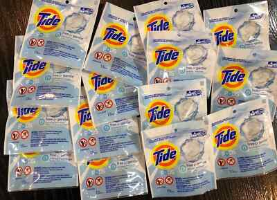 Tide Pods Free & Gentle Single Pod Travel Packs Lot X 15