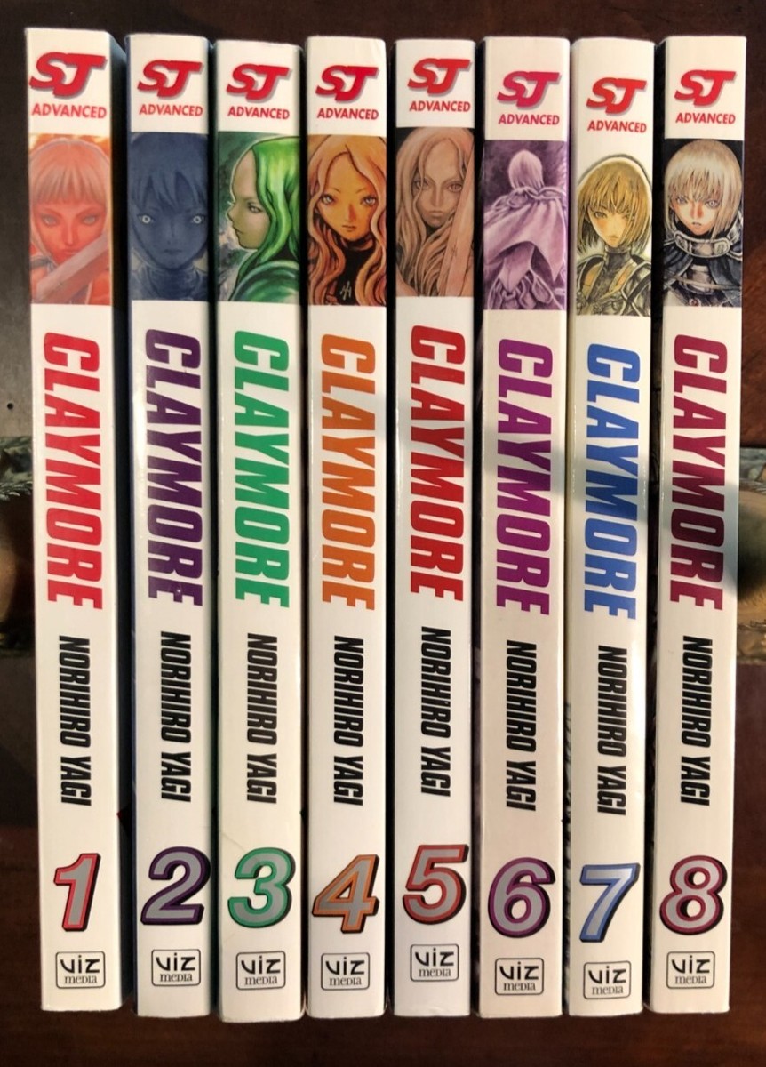 Claymore Vol. 1-8 Manga in English Lot of 8 Norihiro Yagi 1 2 3 4