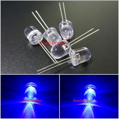 DIP 2pin 10mm 0.5W Super Bright High Power LEDs Red  Green  Blue White