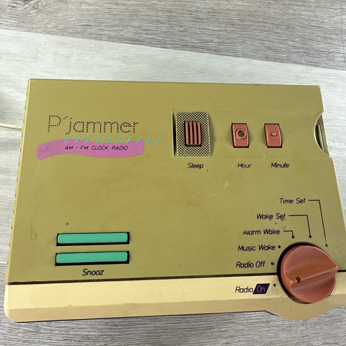 Vintage Alarm Clock Radio GE P'Jammer PJammer 7-4607WHA Tested