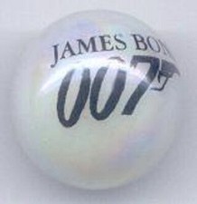 James Bond 007 1" Glass Logo Marble